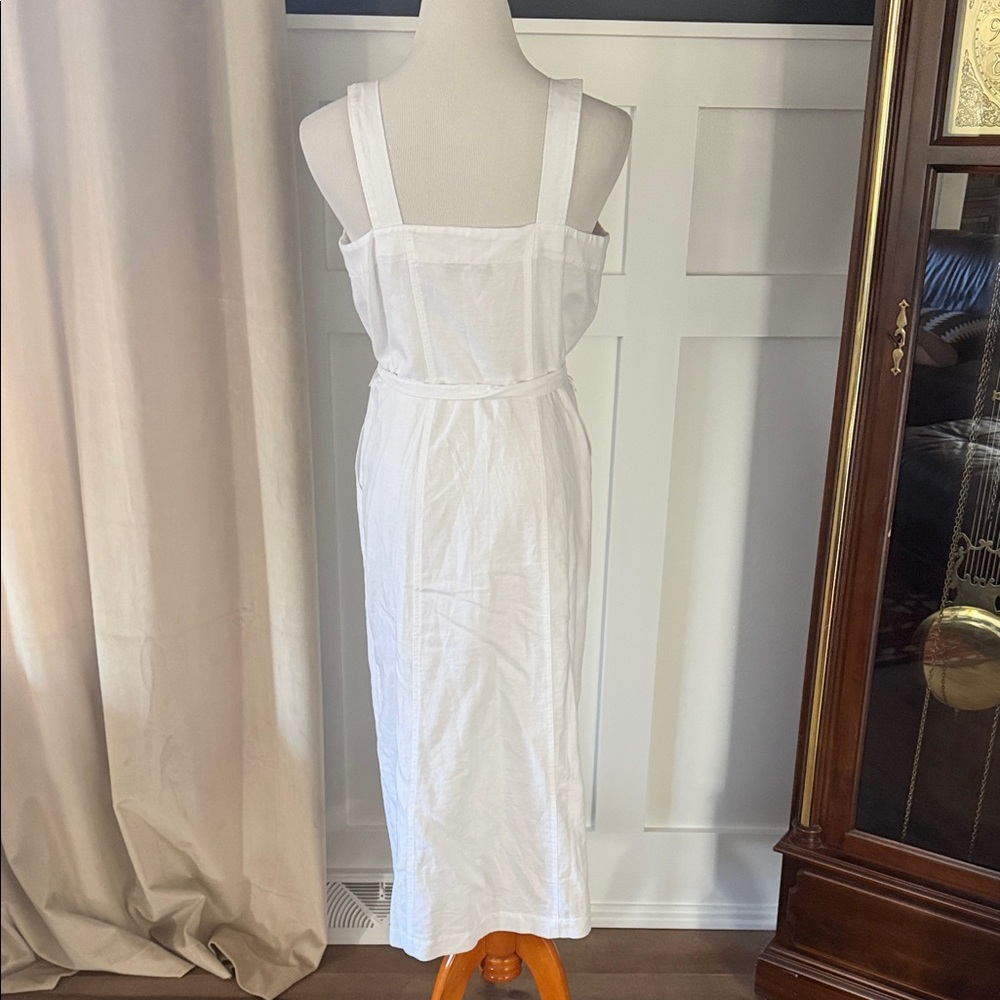 LOFT White Button-Down Midi Dress - Picture 5 of 5